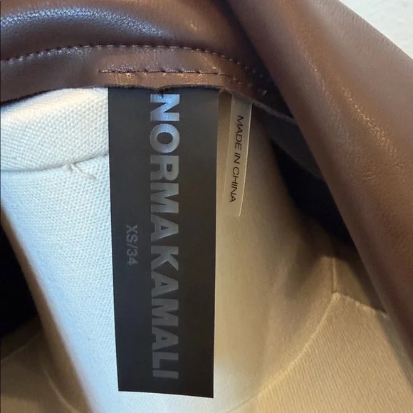 Norma Kamali Oversized Moto Jacket - Chocolate - Picture 4 of 12